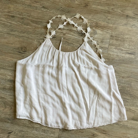 Loose Tank with Floral Straps - Picture 1 of 5